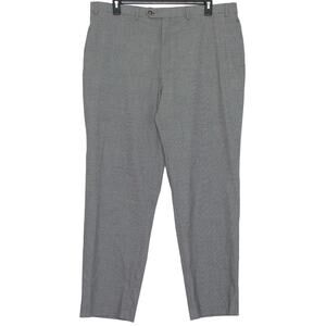 Ralph Lauren Dress Pants Wool Blend Preppy Business Casual Flat Front Gray 42x32
